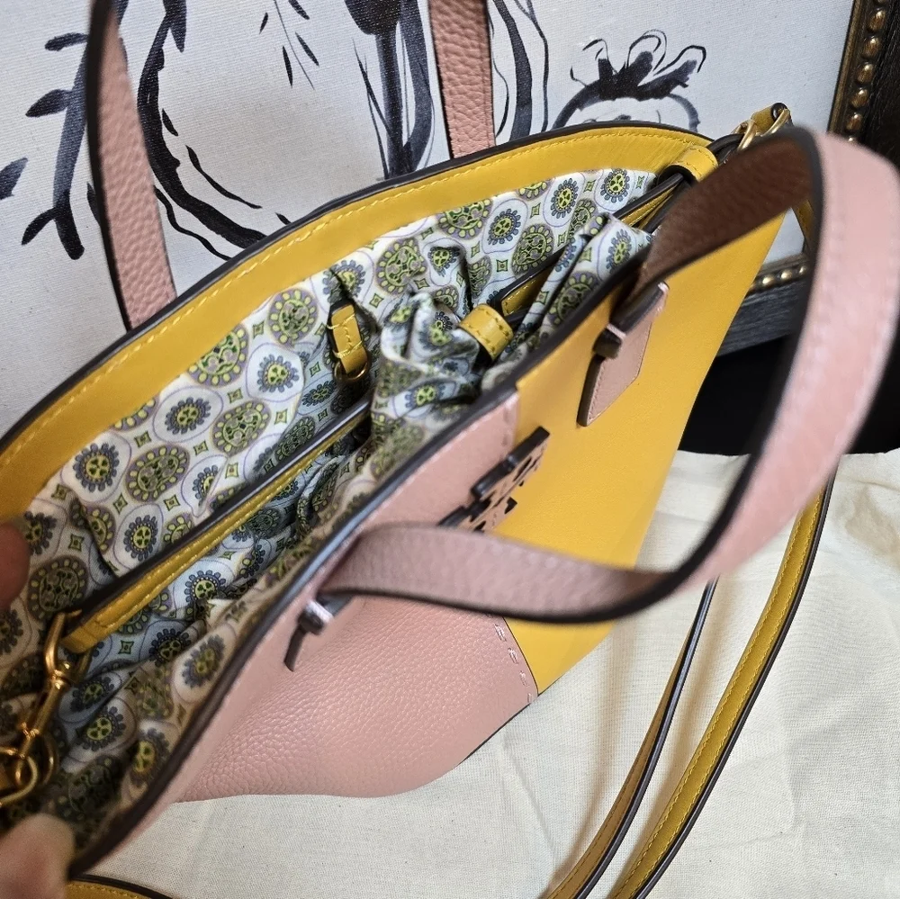 Tory Burch Mcgraw color block mini tote crossbody bag